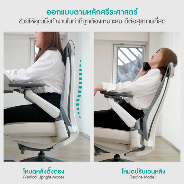 เก้าอี้ทำงานเพื่อสุขภาพ รุ่น CUDDLE Bewell